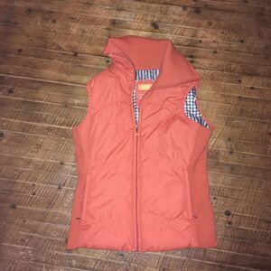 Lucy quilted cloud collared tangerine M polyester vest